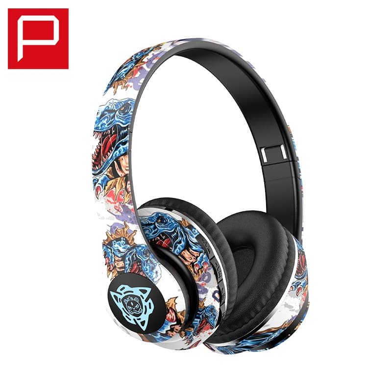 Auriculares Bluetooth Inalámbricos de Diadema Plegables con Diseño Graffiti