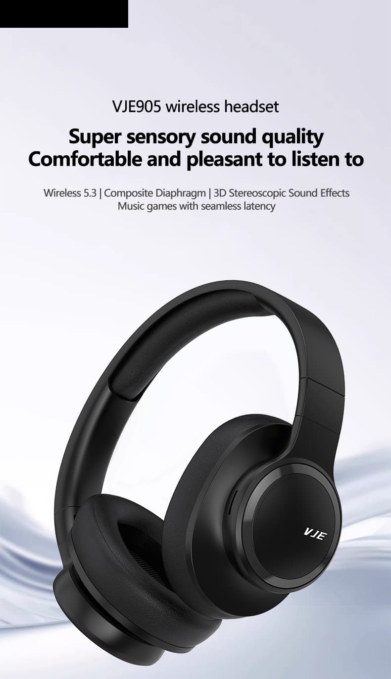 Auriculares Bluetooth inalámbricos circumaurales con micrófono y graves profundos