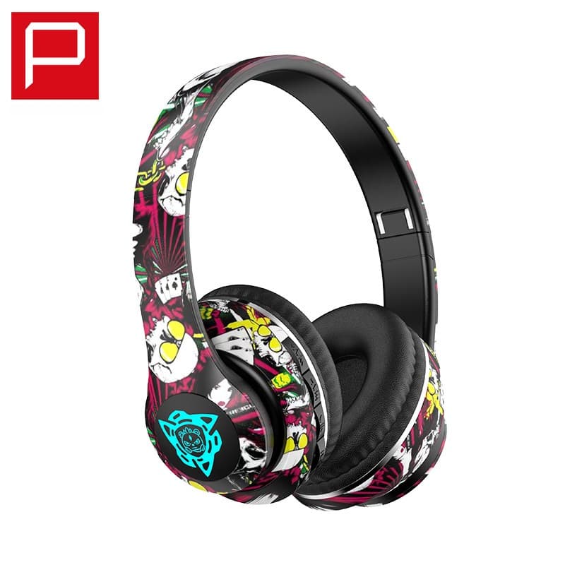 Auriculares Bluetooth Inalámbricos de Diadema Plegables con Diseño Graffiti