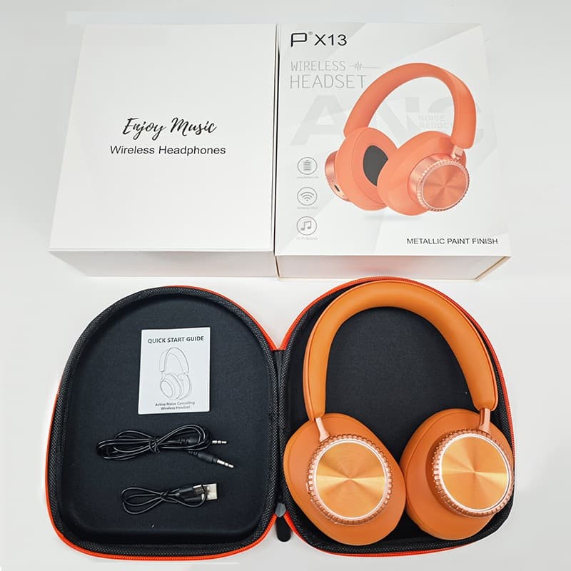 Auriculares Inalámbricos Bluetooth Circumaurales con Cancelación de Ruido y Estuche